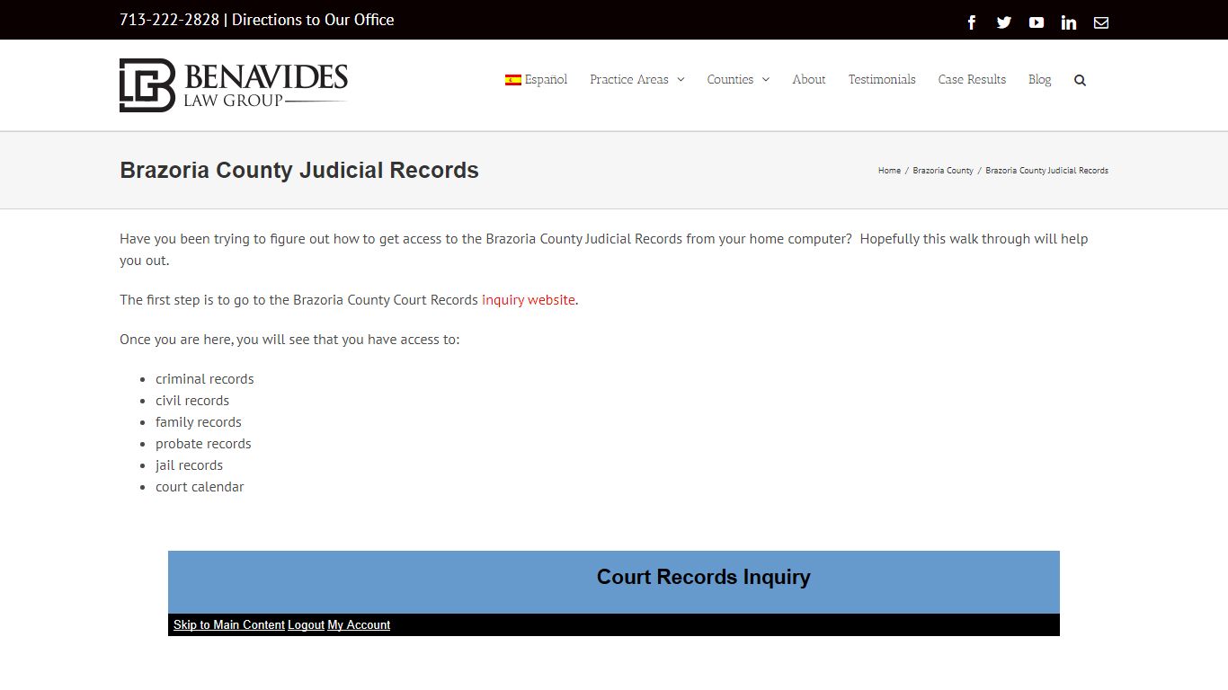 Brazoria County Judicial Records - Eric Benavides - Houston Criminal ...